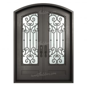 Vatican Eyebrow Top Double Entry Iron Doors | Universal Iron Doors