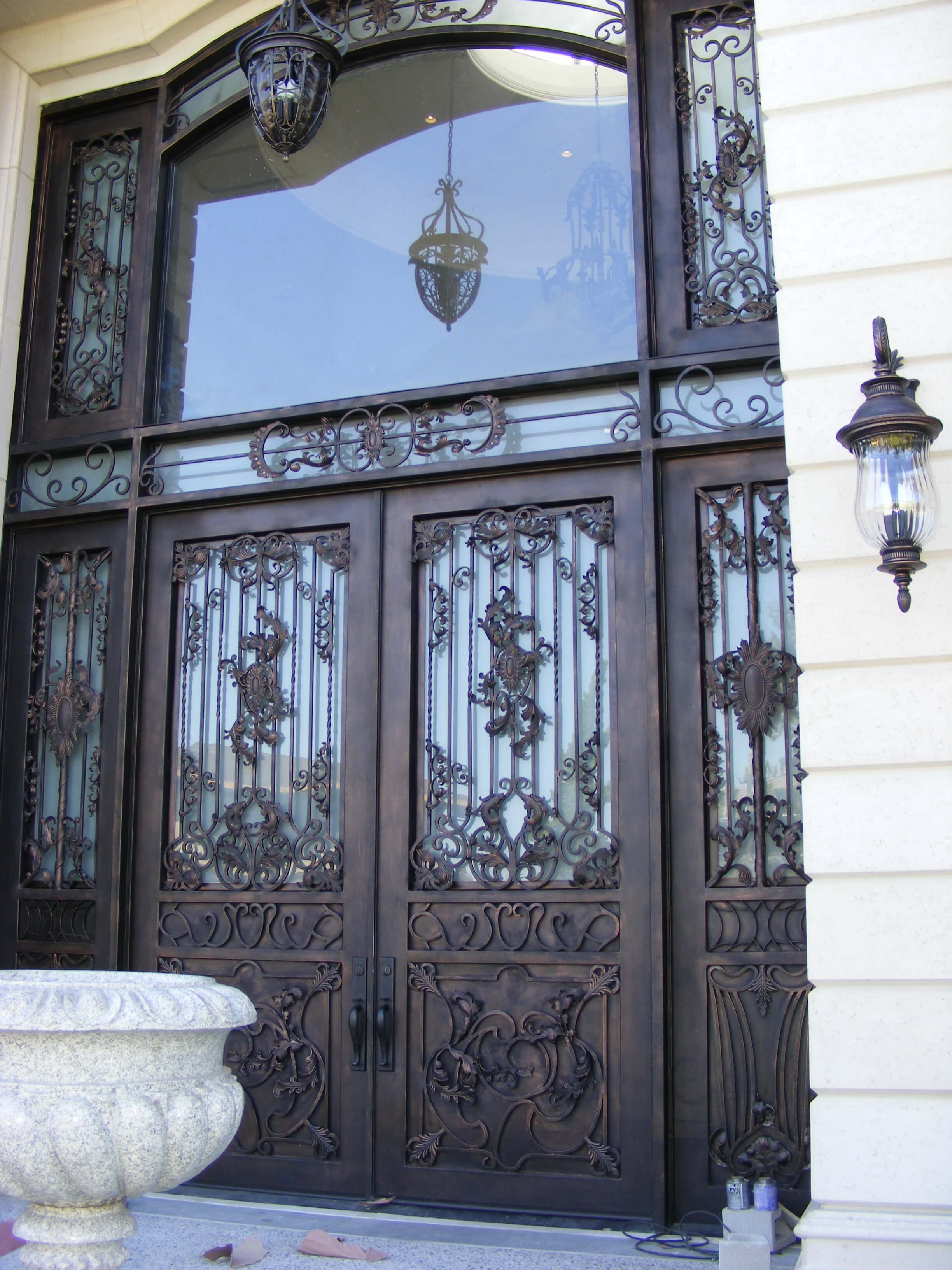 Armani Square Top Double Entry Iron Doors | Universal Iron ...