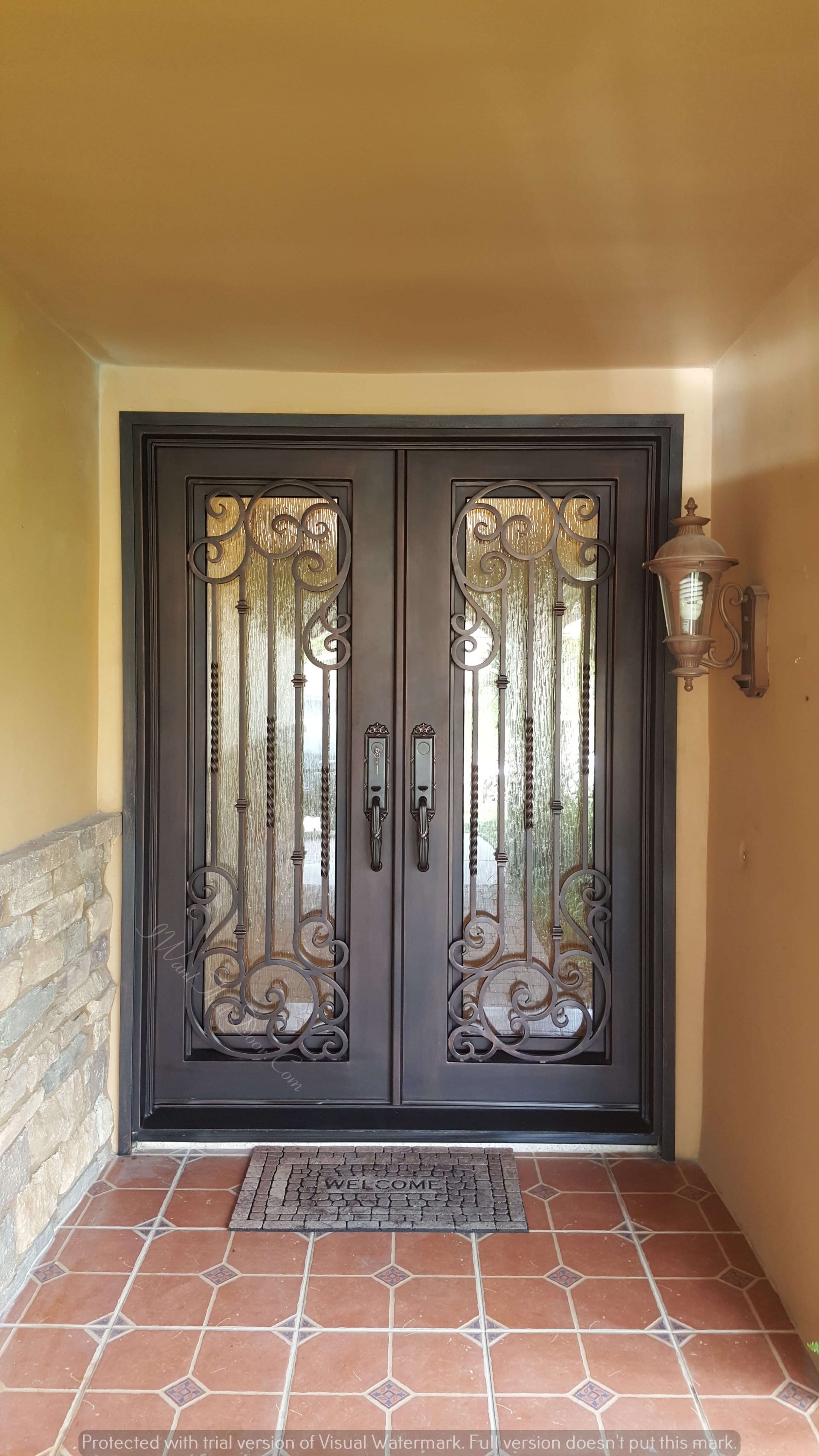 Elite Square Top Double Entry Iron Doors | Universal Iron Doors