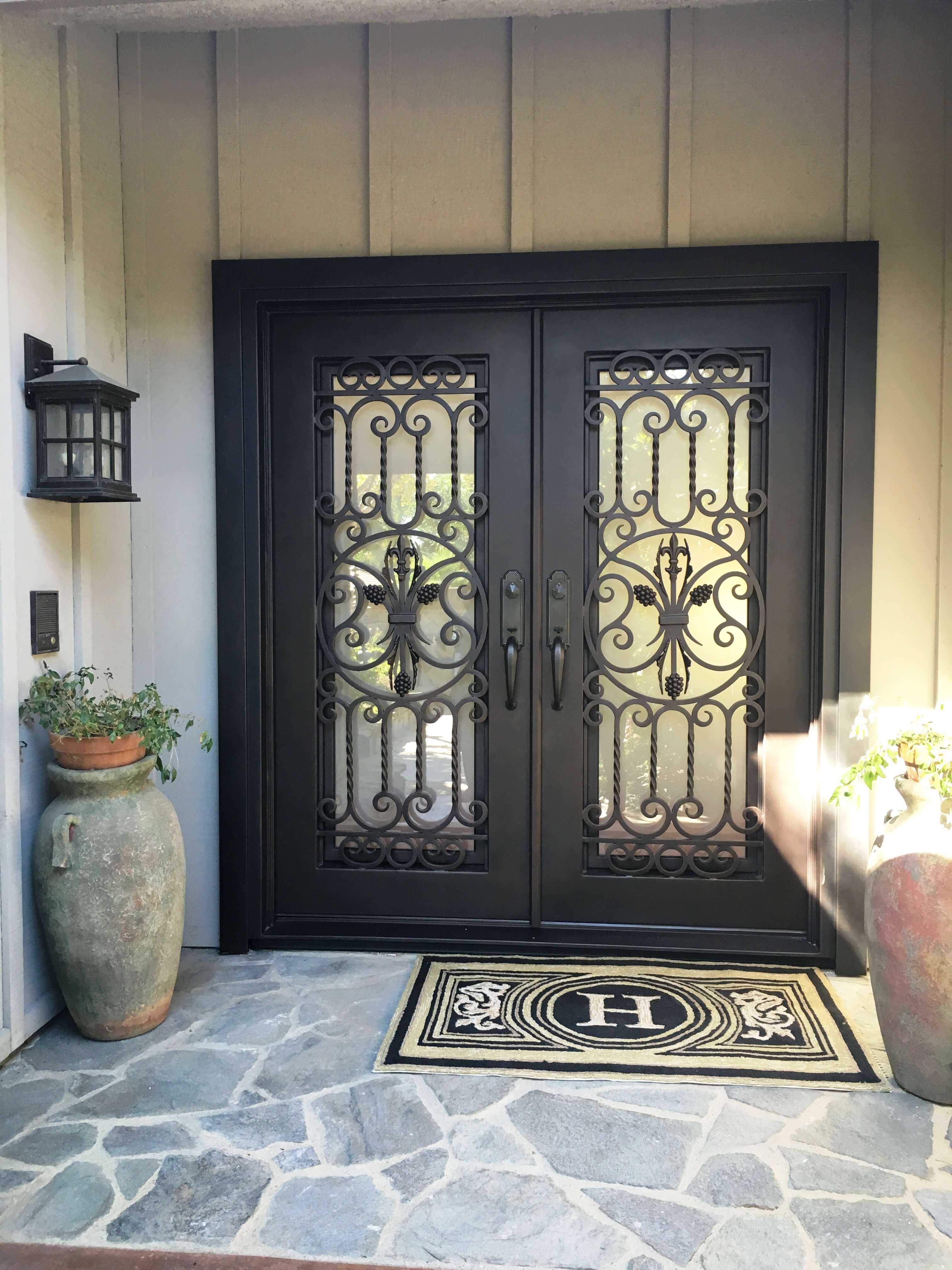 Florence Square Top Double Entry Iron Doors | Universal Iron Doors