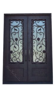 Pietro Square Top Double Entry Iron Doors | Universal Iron Doors