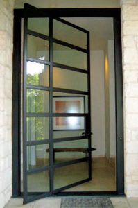 Industrial Wrought Iron Pivot Door | Universal Iron Doors