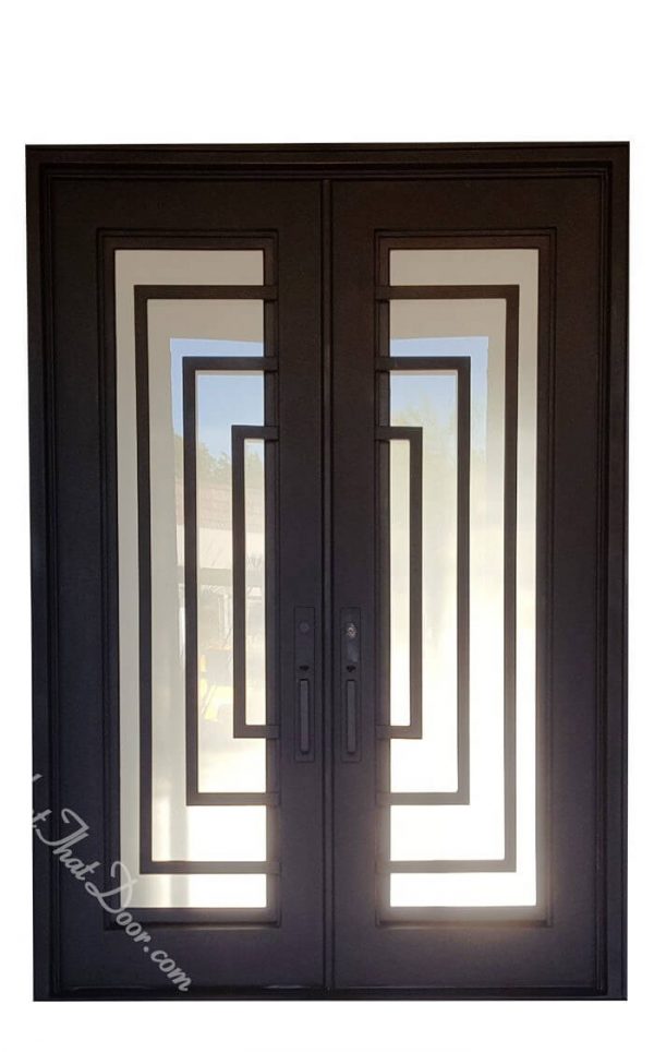 Reflection Square Top Double Entry Iron Doors | Universal Iron Doors