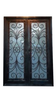 Revenna Square Top Double Entry Iron Doors | Universal Iron Doors