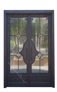 Santa Barbara Square Top Double Entry Iron Doors | Universal Iron Doors