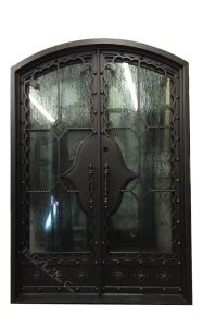 Atlanta Eyebrow Top Double Entry Iron Doors | Universal Iron Doors