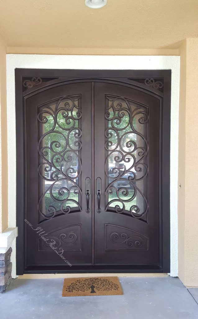 Tuscany Custom Square and Eyebrow Top Iron Doors | Universal Iron Doors