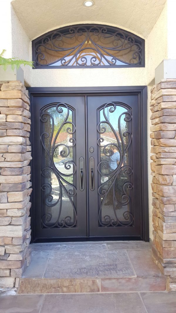 Tuscany Light Copper Double Entry Iron Doors | Universal Iron Doors