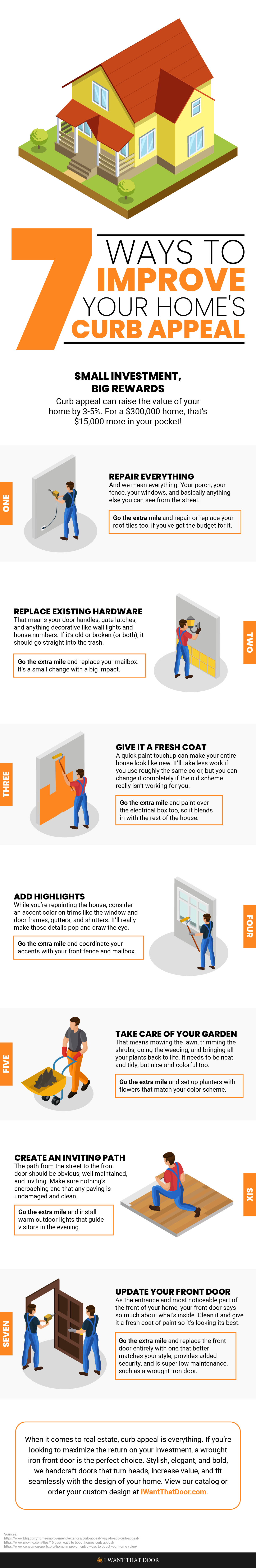 7 Ways to Improve Your Home's Curb Appeal Infographic