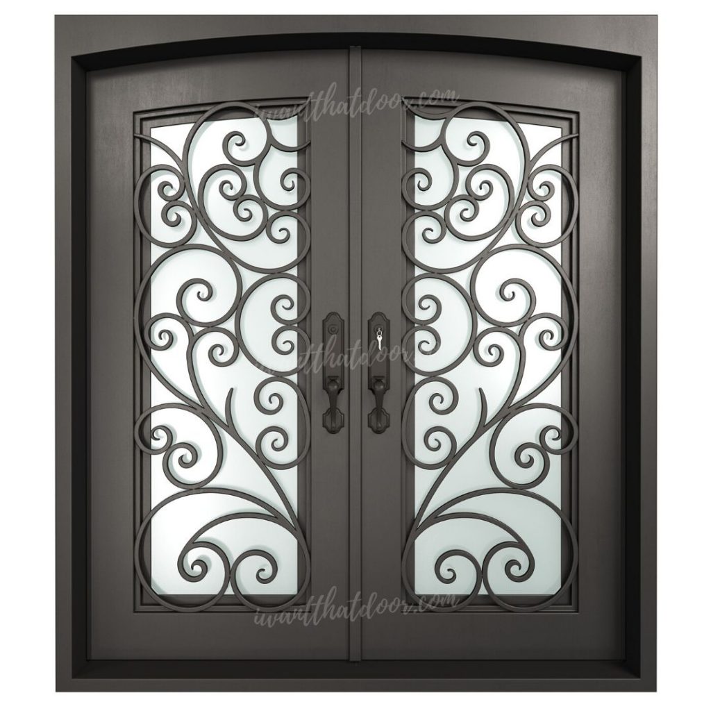 Tuscany 10 Square Top Double Entry Iron Doors Universal Iron Doors 1873