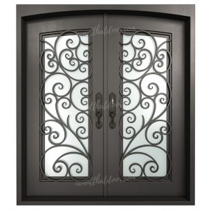 Tuscany 10 Square Top Double Entry Iron Doors | Universal Iron Doors