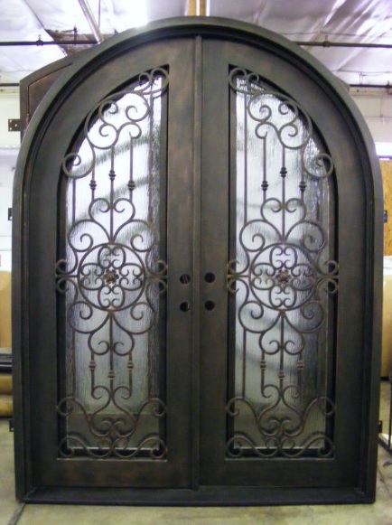 palazzo round top iron doors