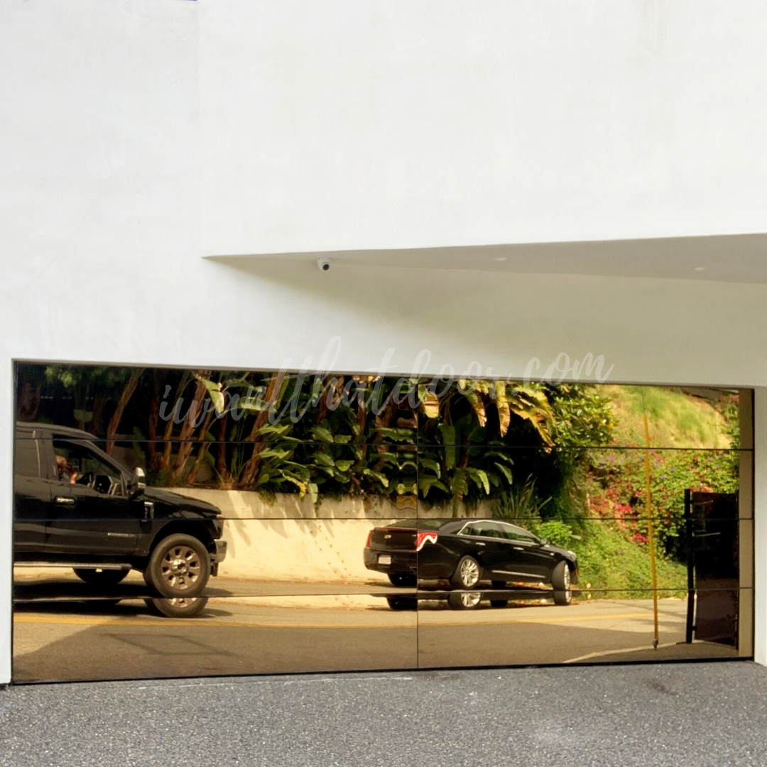 frameless glass garage door