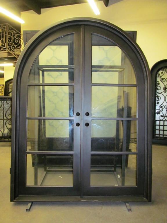 French Round Top Double Entry Iron Doors