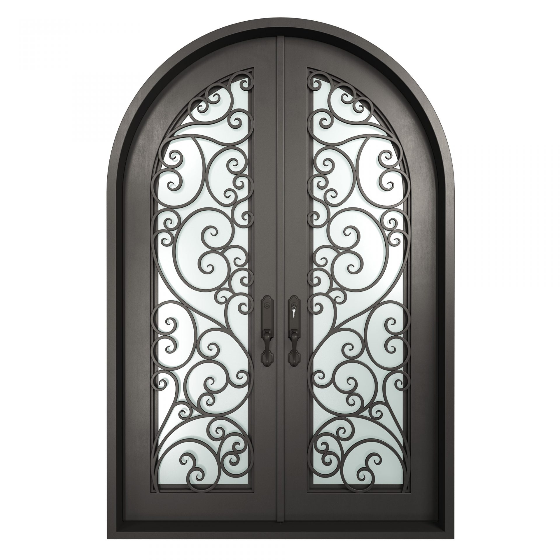 Elite Full Arch Top Double Entry Iron Door | Universal Iron Doors