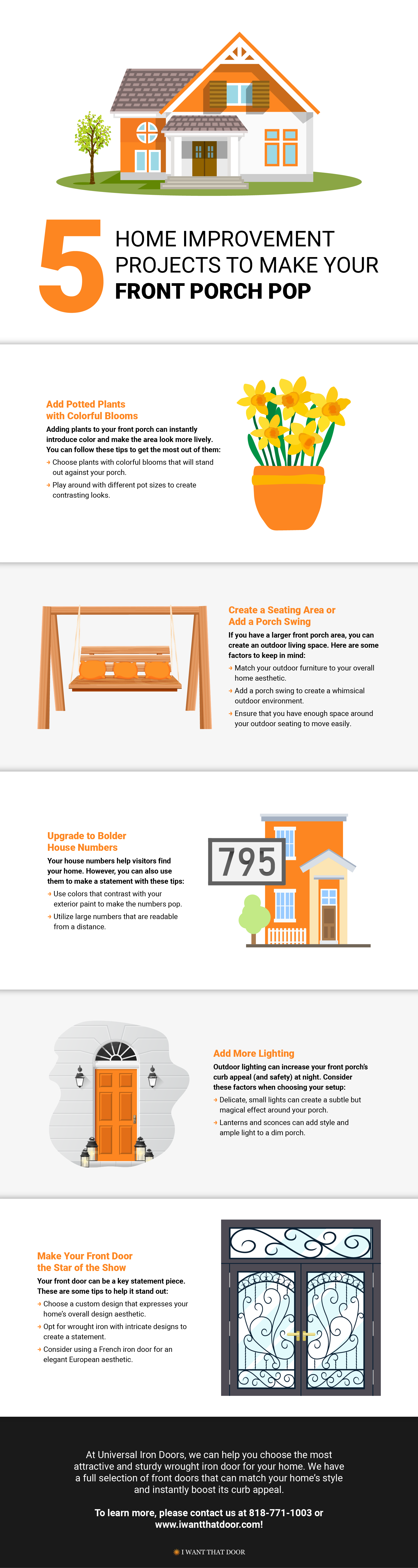 Front Porch Pop Home Improvement Projects Infographic